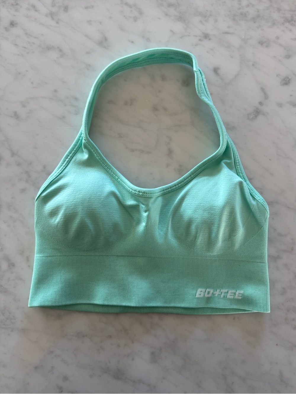 SET - bo & tee halter top, sports bra, & biker shorts - Picture 8 of 16